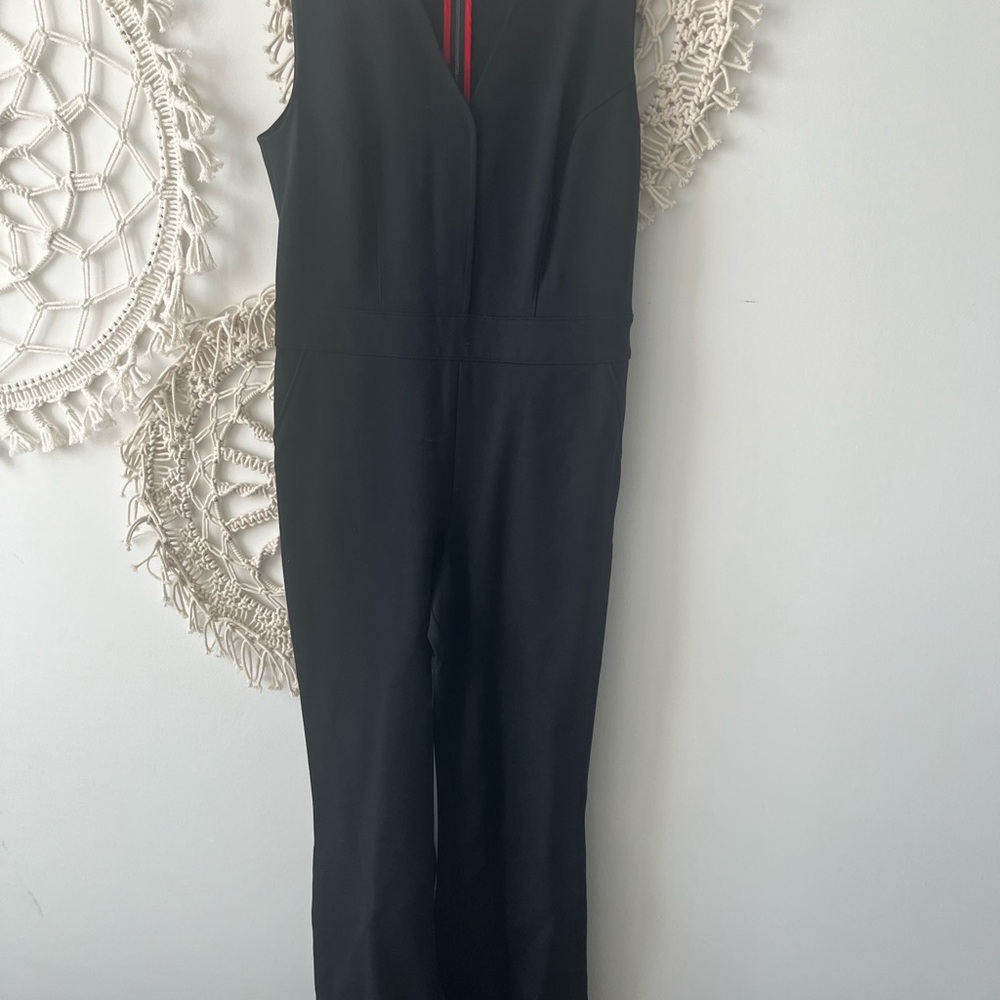 SPANX Black Jumpsuit with Straight-Leg Design